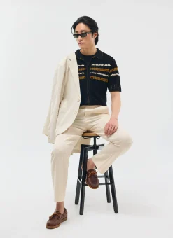 Percival Short Sleeve Shirts|Boxy Shirts^Pesaro Knitted Shirt Black