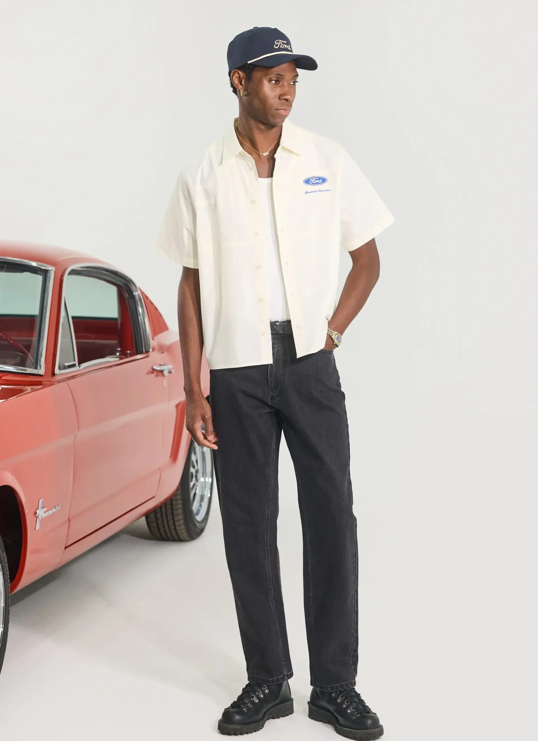 Percival Boxy Shirts^Pit Crew Boxy Shirt Ecru