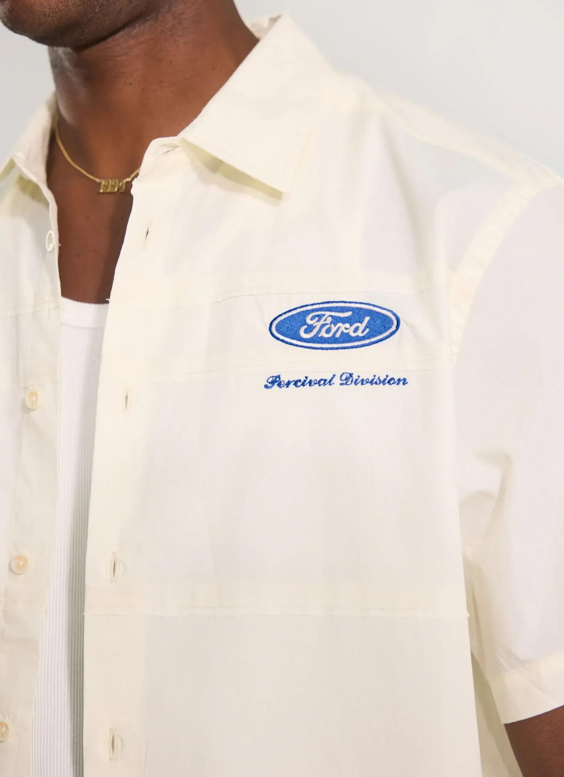 Percival Boxy Shirts^Pit Crew Boxy Shirt Ecru