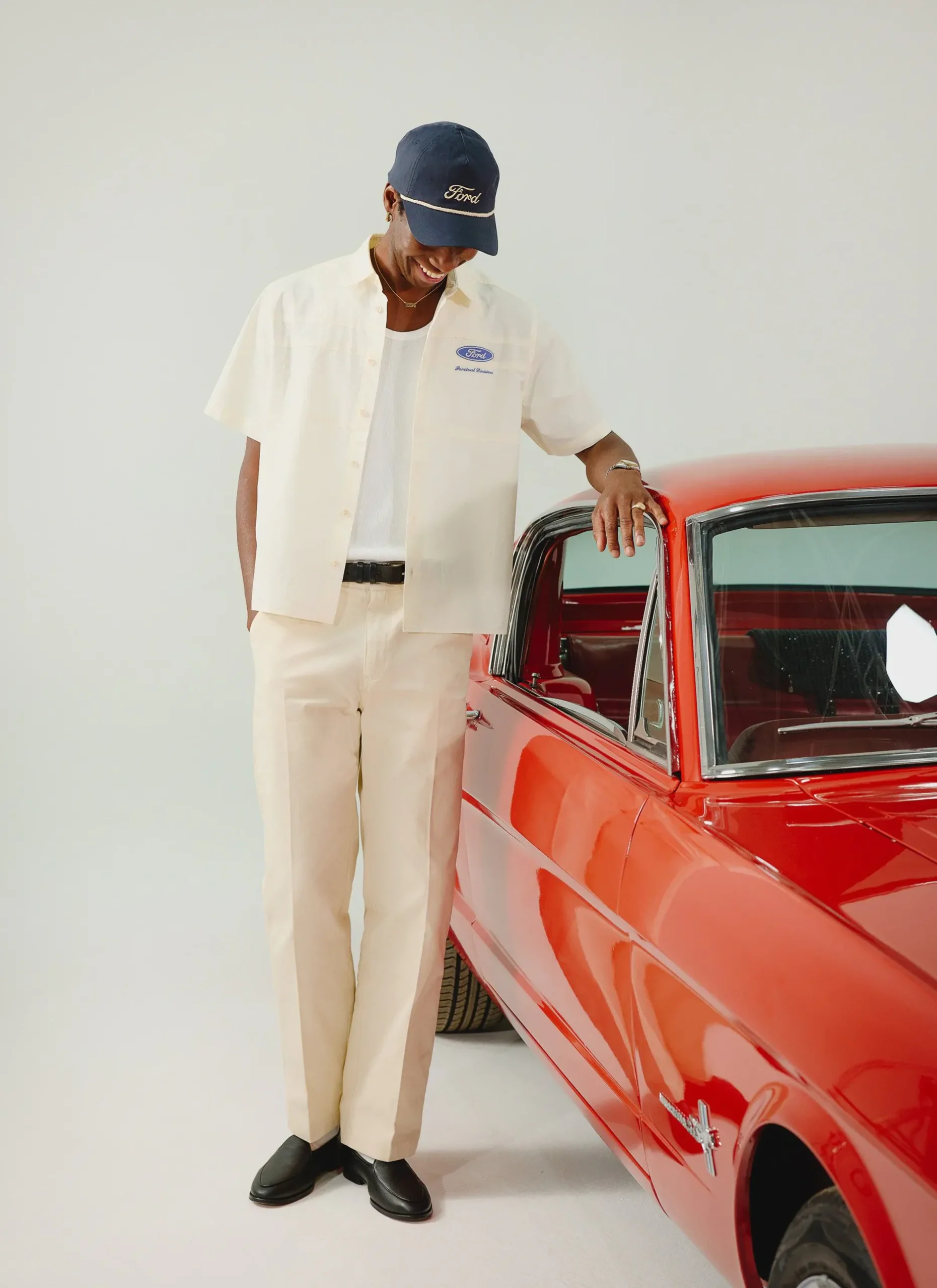 Percival Boxy Shirts^Pit Crew Boxy Shirt Ecru