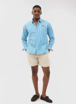 Percival Shorts|Suit Shorts^Pleated Linen Shorts Cream