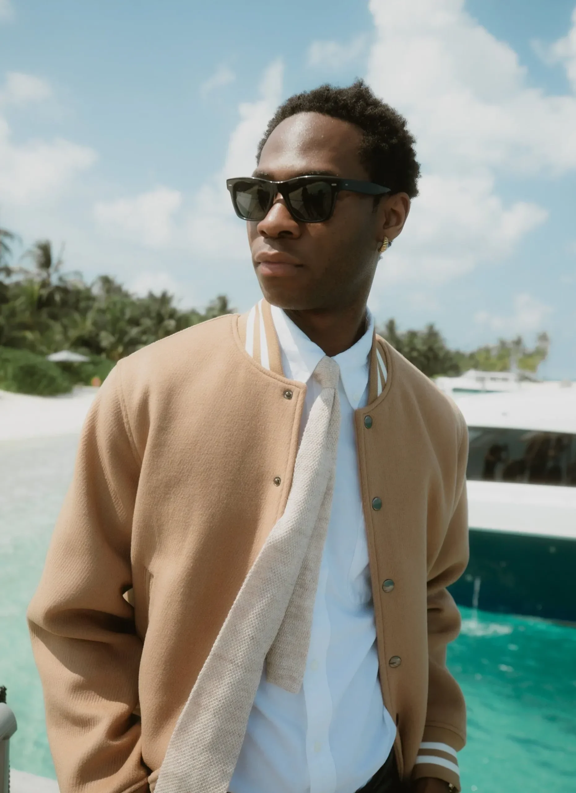 Percival Bomber Jackets^Puglia Varsity Bomber Jacket Tan