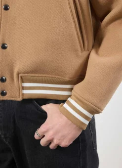 Percival Bomber Jackets^Puglia Varsity Bomber Jacket Tan