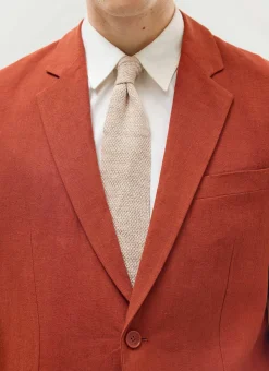 Percival Linen Blazers & Jackets|Race Day Suits^Relaxed Tailored Linen Blazer Rust