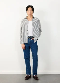 Percival Long Sleeve Shirts|Boxy Shirts^Sardine Aegean Pearce Oversized Shirt Black with White