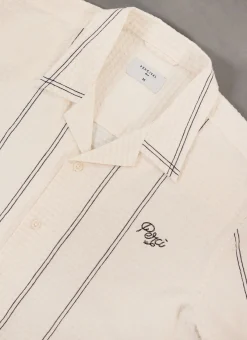 Percival Cuban Collared Shirts|Cuban Collar Shirts^Sicily Cuban Shirt Ecru