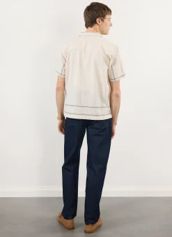 Percival Cuban Collared Shirts|Cuban Collar Shirts^Sicily Cuban Shirt Ecru