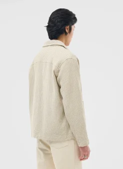 Percival Overshirts & Workshirts|Overshirts^Sorrento Linen Overshirt Ecru