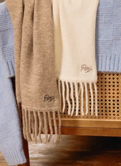 Percival Scarves^Static Scarf Ecru