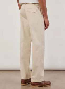 Percival Straight Leg Trousers^Stay Press Trousers Ecru