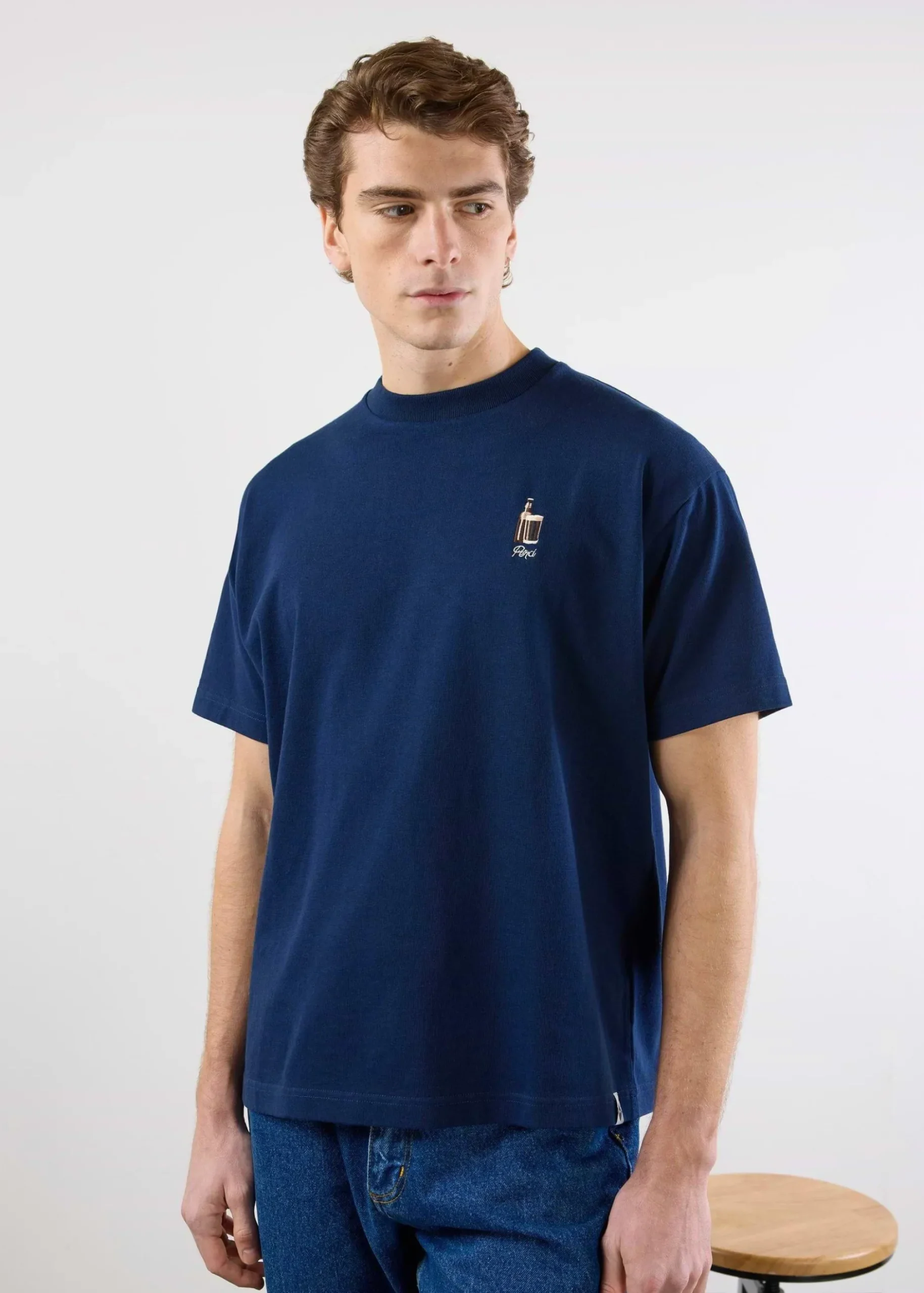 Percival Oversized T-Shirts|Boxy T-Shirts^Stout Oversized T Shirt Navy