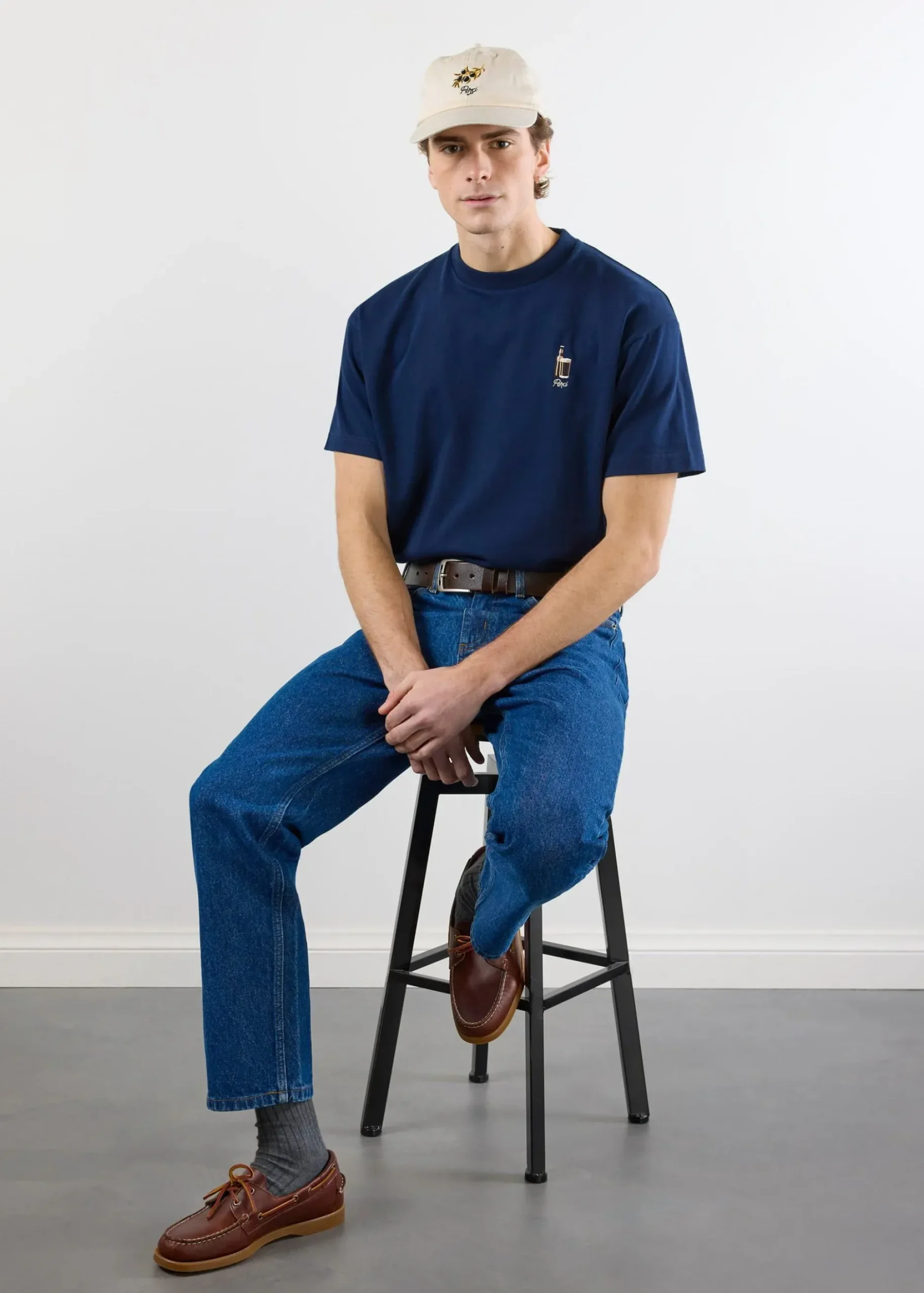 Percival Oversized T-Shirts|Boxy T-Shirts^Stout Oversized T Shirt Navy