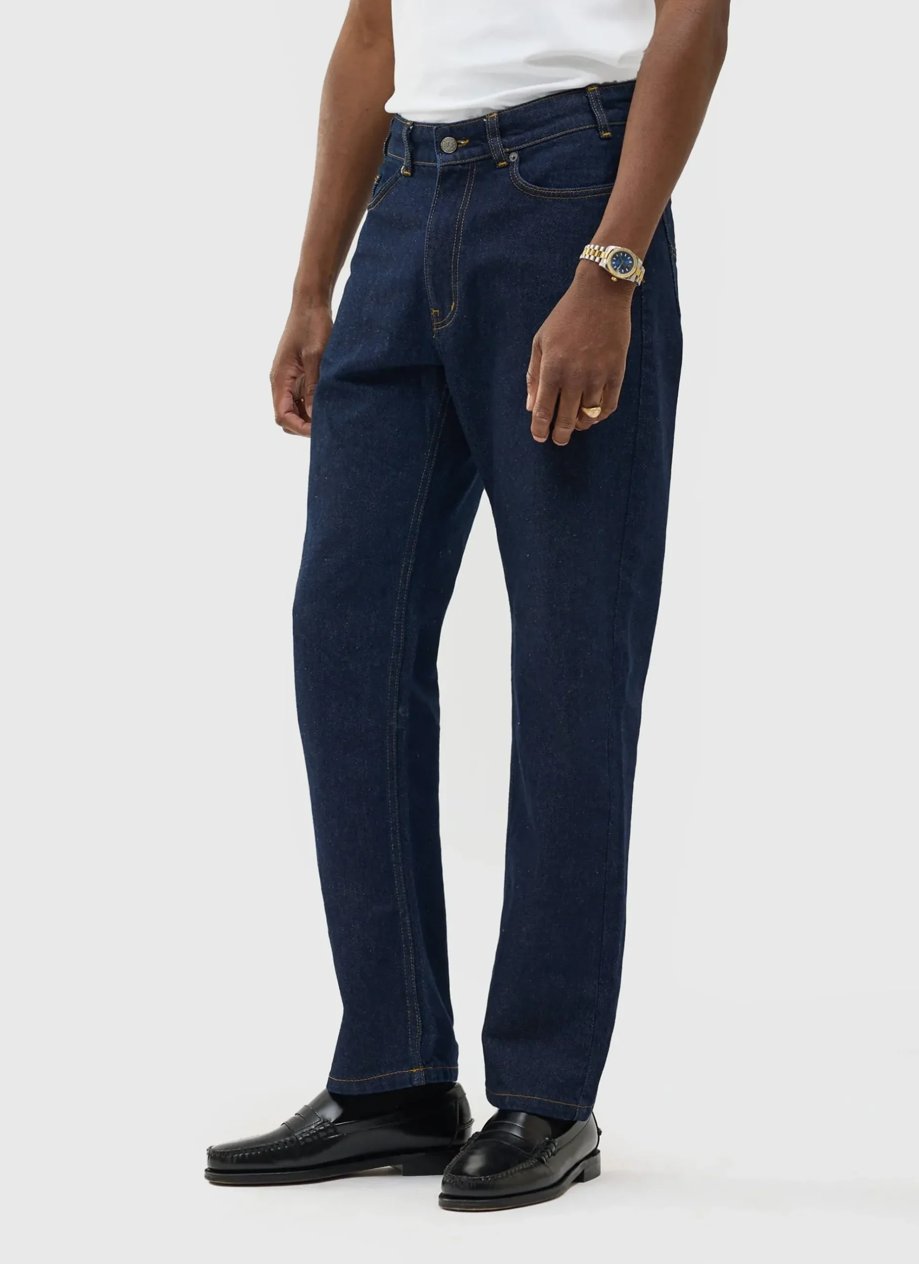 Percival Straight Leg Trousers|Straight Leg Jeans^Straight Leg Denim Jeans Dark Indigo