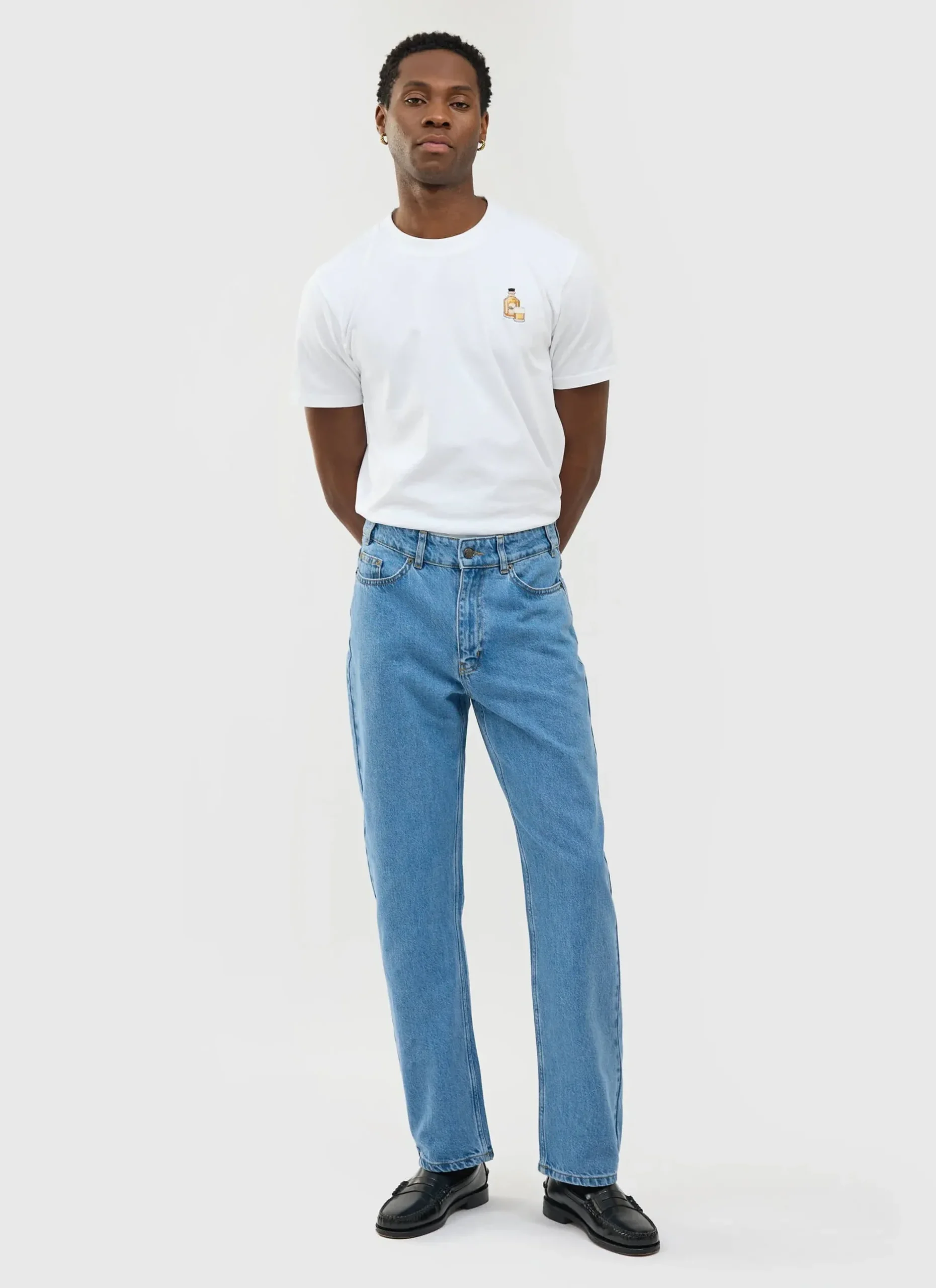 Percival Straight Leg Trousers|Straight Leg Jeans^Straight Leg Denim Jeans Light Wash Blue