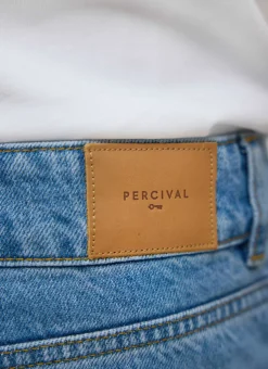 Percival Straight Leg Trousers|Straight Leg Jeans^Straight Leg Denim Jeans Light Wash Blue