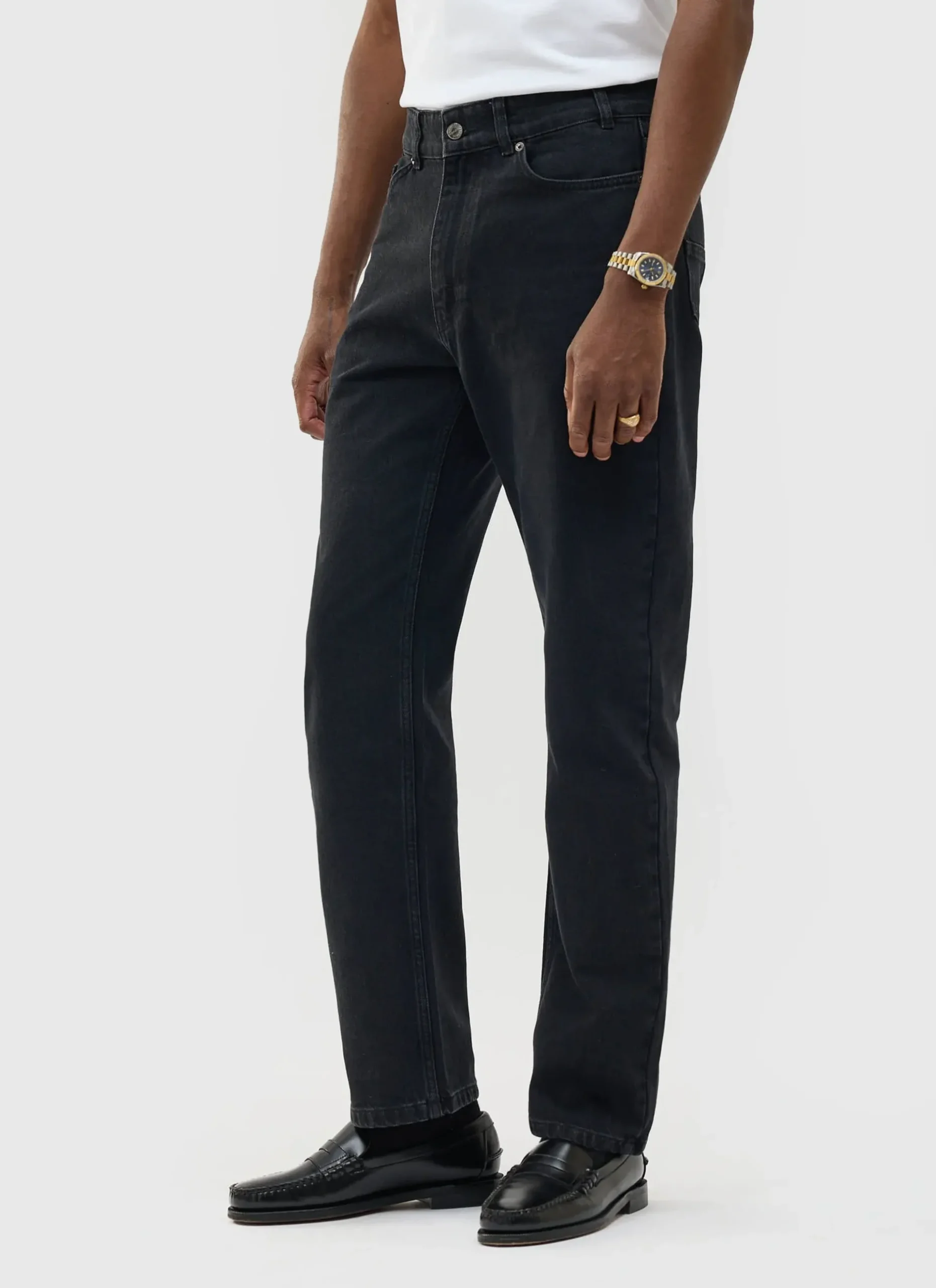 Percival Straight Leg Trousers|Straight Leg Jeans^Straight Leg Denim Jeans Black