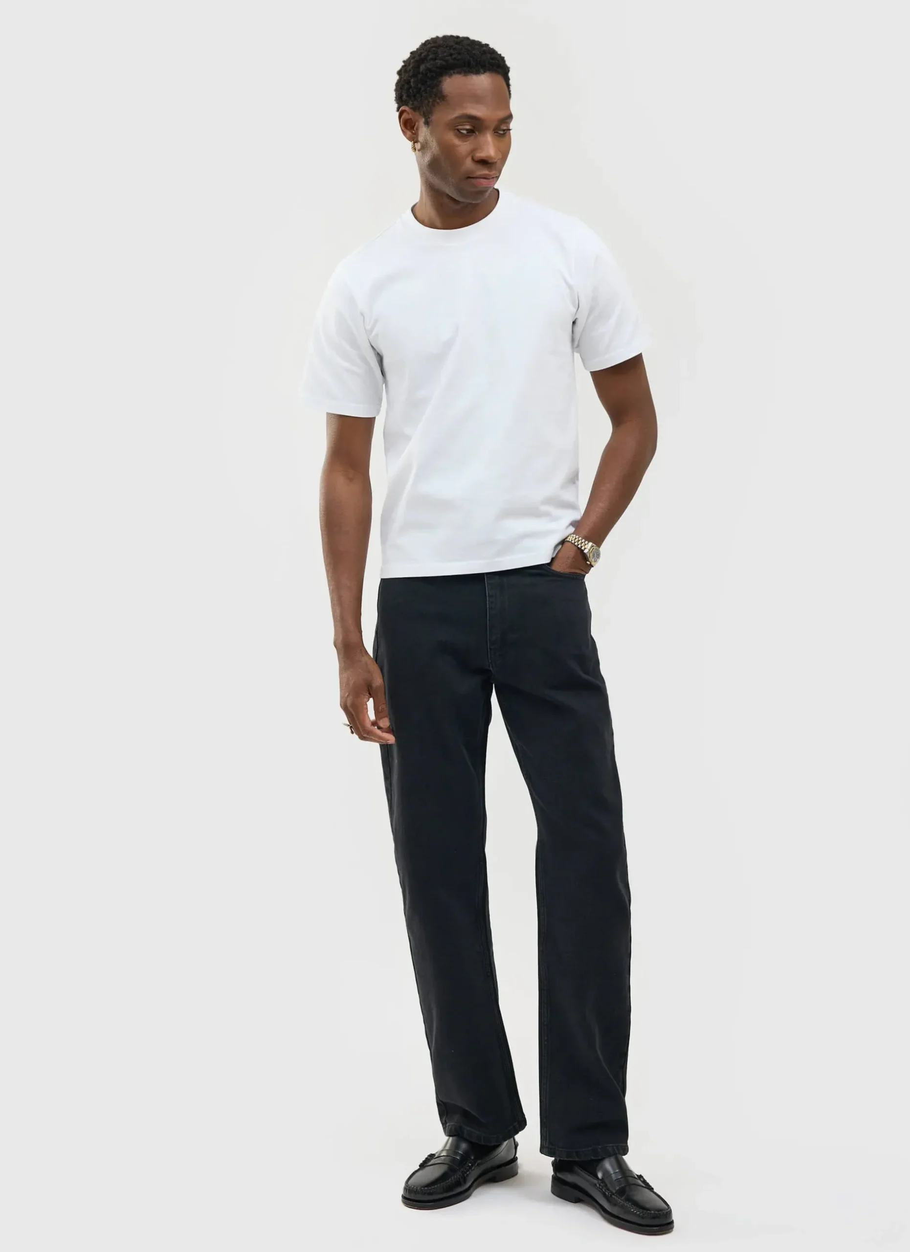 Percival Straight Leg Trousers|Straight Leg Jeans^Straight Leg Denim Jeans Black