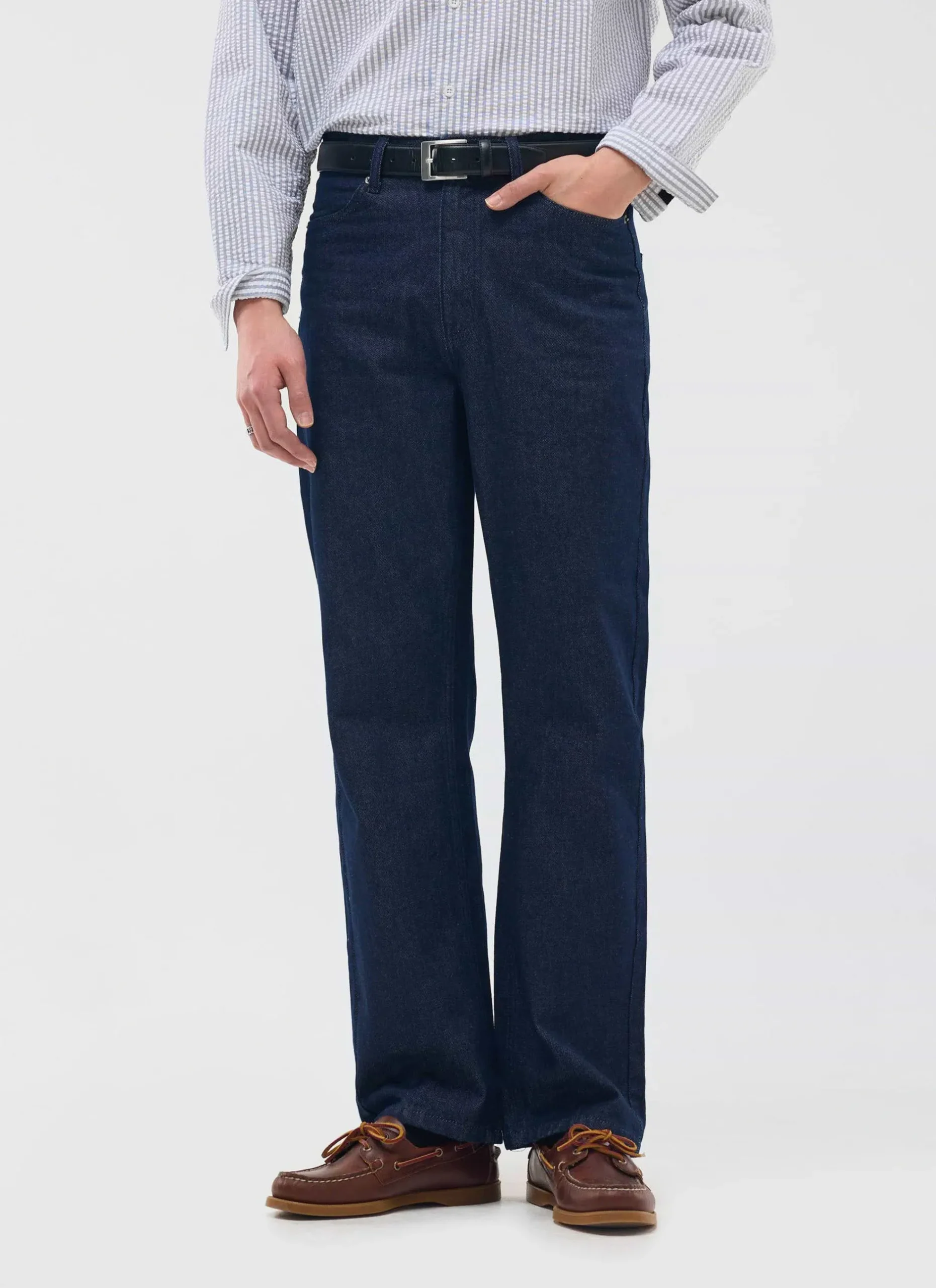 Percival Straight Leg Trousers|Straight Leg Jeans^Straight Leg Denim Jeans Dark Wash Denim