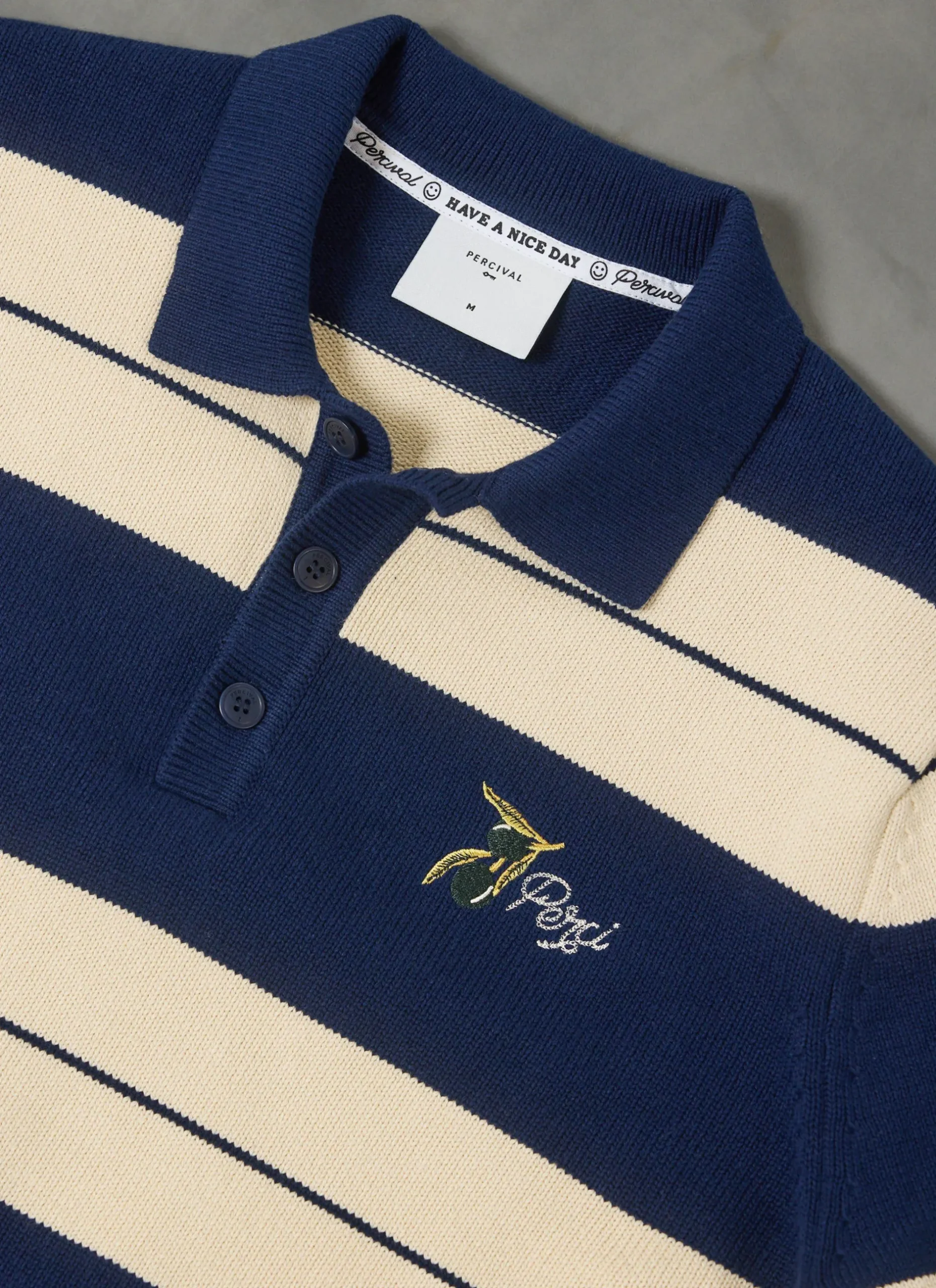Percival Polo Shirts|Polo Shirts^Striped Polo Navy