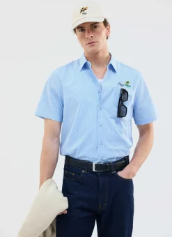 Percival Short Sleeve Shirts^Sunflower Stripe Shirt Blue Stripe