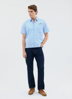 Percival Short Sleeve Shirts^Sunflower Stripe Shirt Blue Stripe