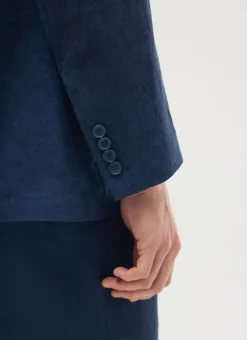 Percival Linen Blazers & Jackets|Race Day Suits^Tailored Double Breasted Blazer Navy