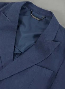 Percival Linen Blazers & Jackets|Race Day Suits^Tailored Double Breasted Blazer Navy