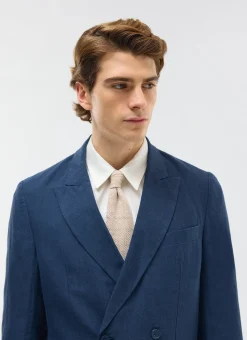 Percival Linen Blazers & Jackets|Race Day Suits^Tailored Double Breasted Blazer Navy