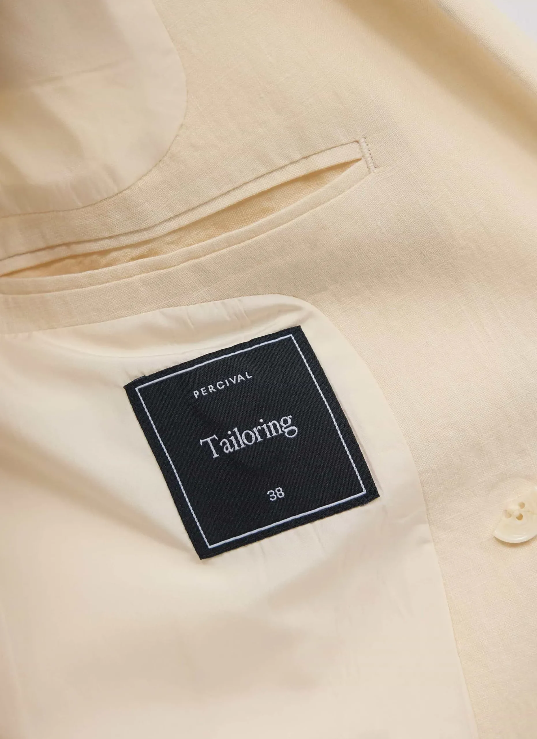 Percival Linen Blazers & Jackets|Race Day Suits^Tailored Double Breasted Blazer Cream