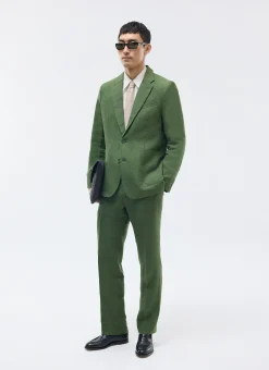 Percival Linen Blazers & Jackets|Race Day Suits^Tailored Linen Blazer Forest