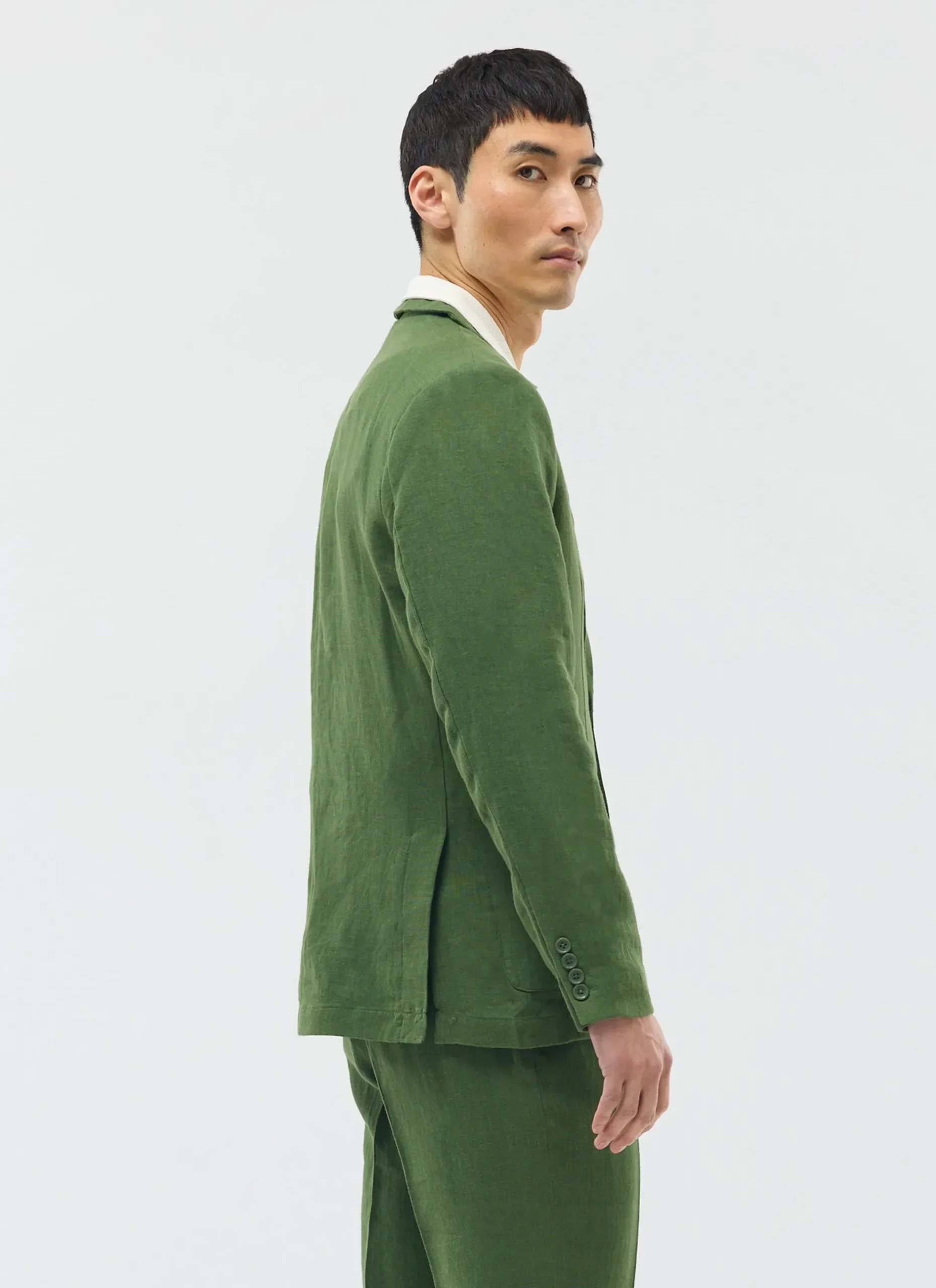 Percival Linen Blazers & Jackets|Race Day Suits^Tailored Linen Blazer Forest