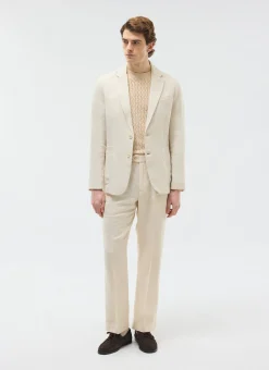 Percival Linen Blazers & Jackets|Race Day Suits^Tailored Linen Blazer Cream