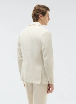 Percival Linen Blazers & Jackets|Race Day Suits^Tailored Linen Blazer Cream