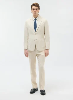 Percival Linen Blazers & Jackets|Race Day Suits^Tailored Linen Blazer Cream