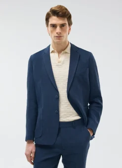 Percival Linen Blazers & Jackets|Race Day Suits^Tailored Linen Blazer Navy