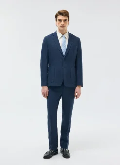 Percival Linen Blazers & Jackets|Race Day Suits^Tailored Linen Blazer Navy