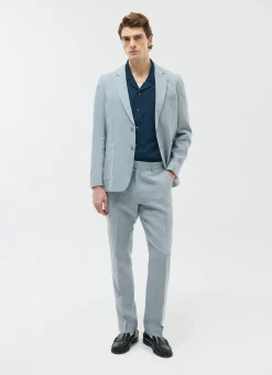 Percival Linen Blazers & Jackets|Race Day Suits^Tailored Linen Blazer Light Blue