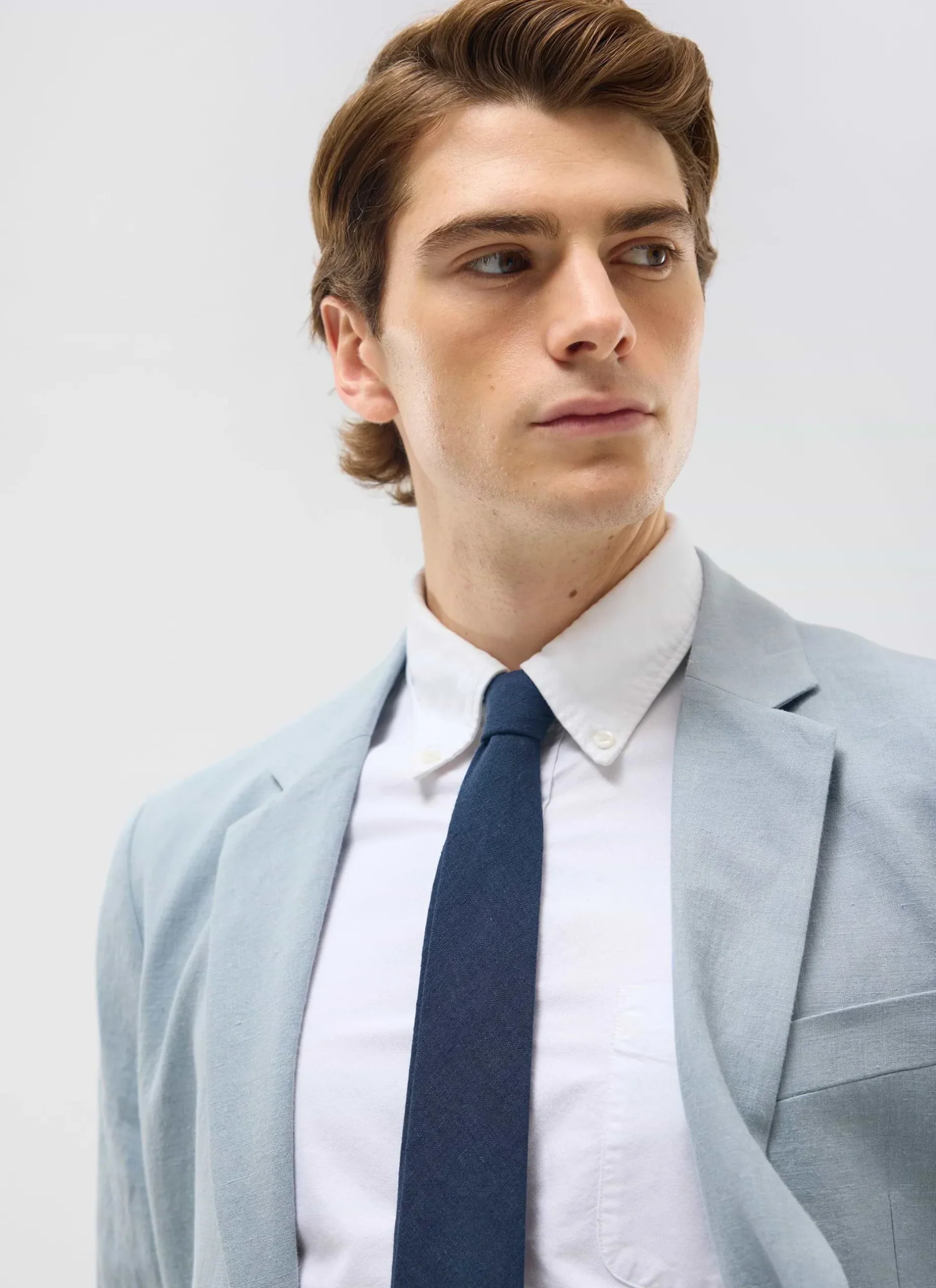 Percival Linen Blazers & Jackets|Race Day Suits^Tailored Linen Blazer Light Blue