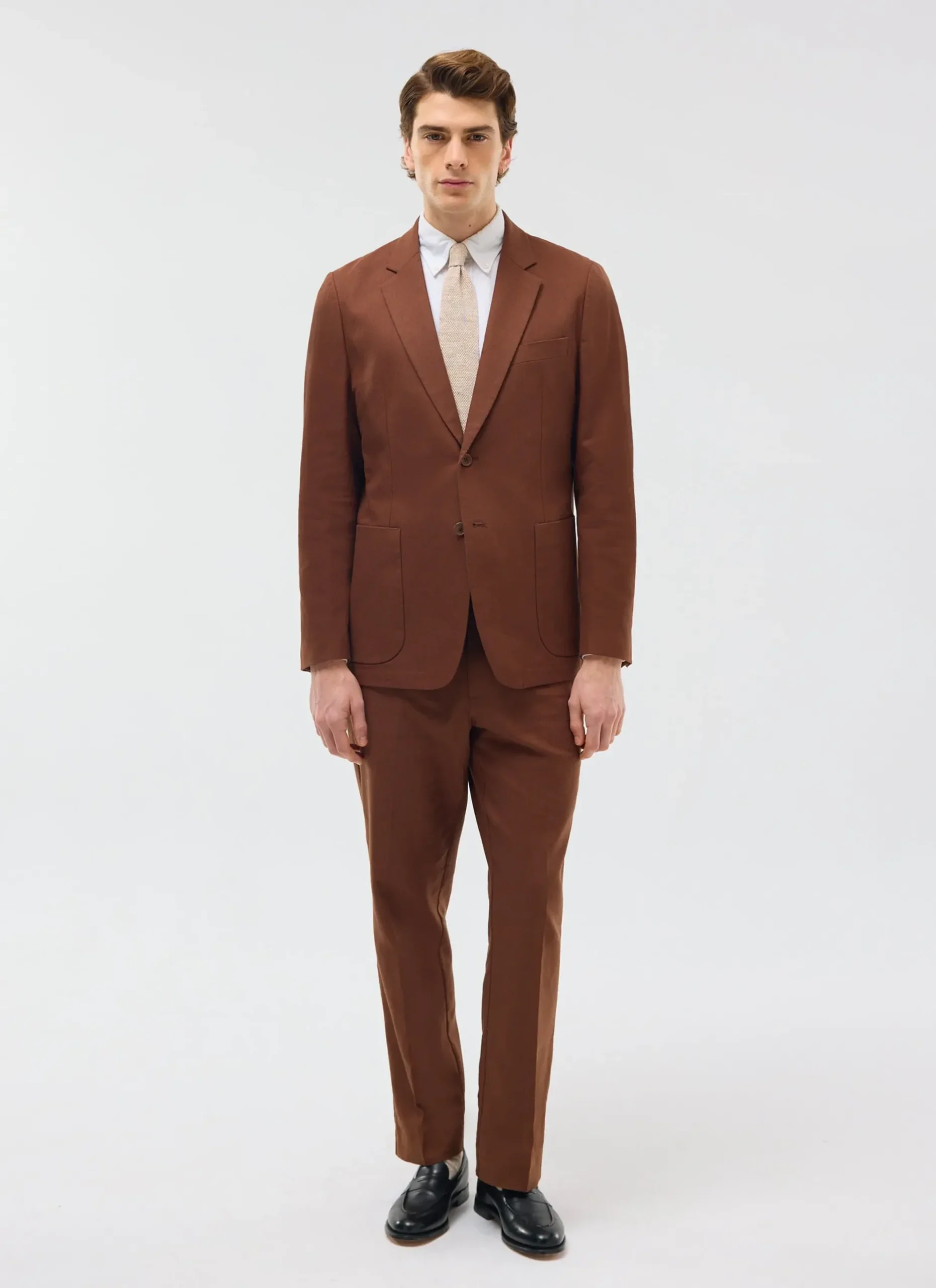 Percival Linen Blazers & Jackets|Race Day Suits^Tailored Linen Blazer Brown