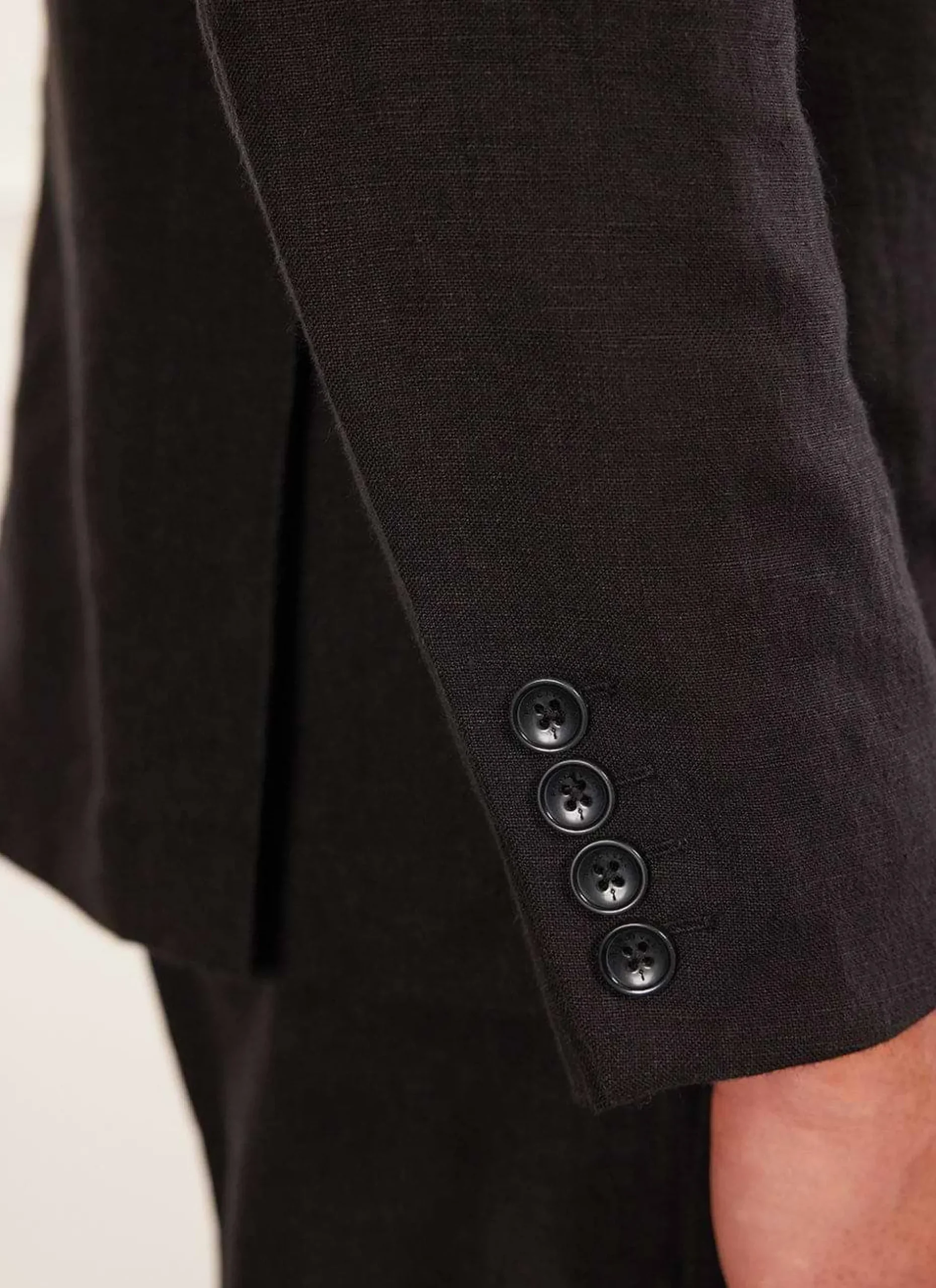 Percival Linen Blazers & Jackets|Race Day Suits^Tailored Linen Blazer Black