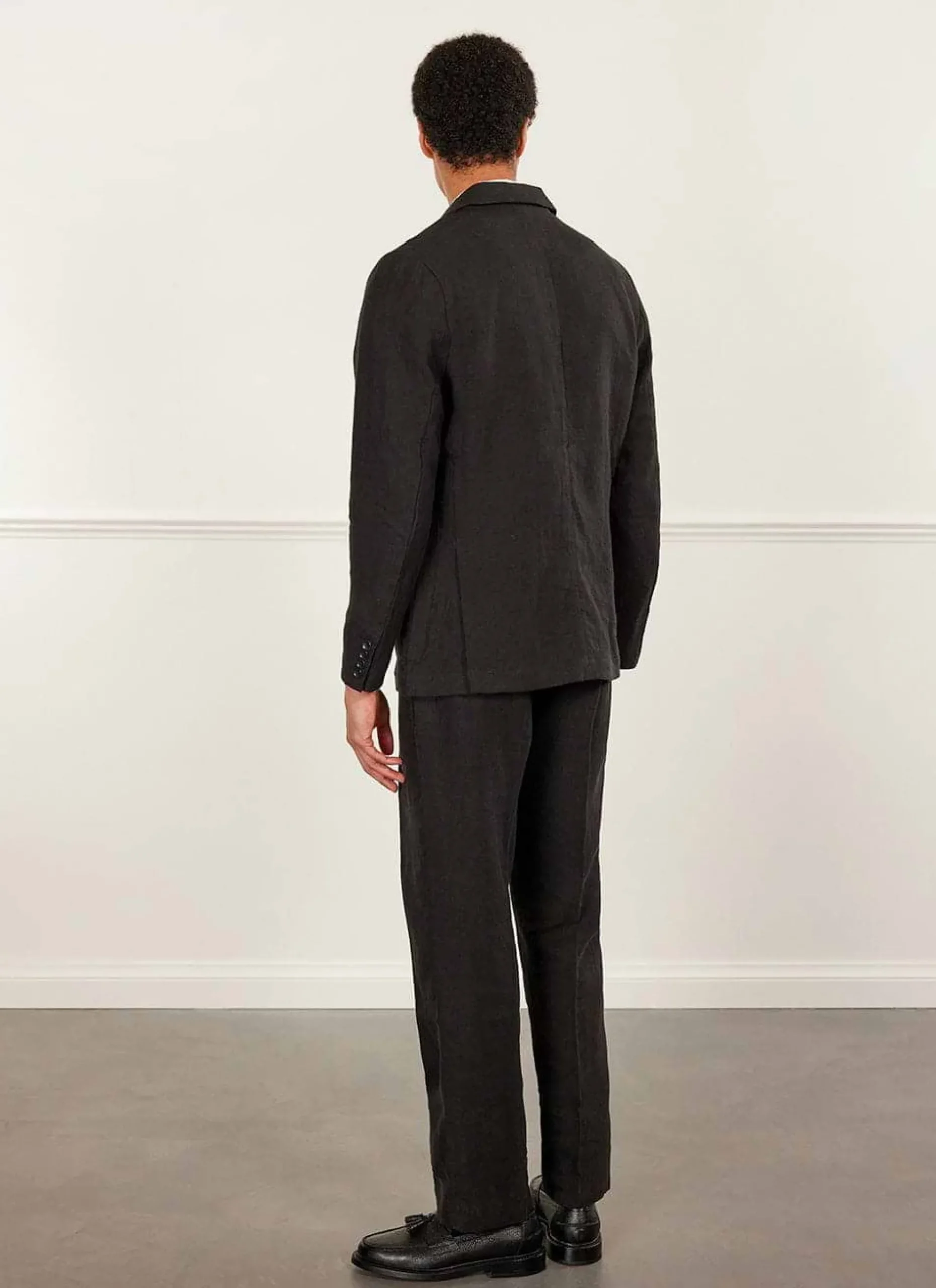 Percival Linen Blazers & Jackets|Race Day Suits^Tailored Linen Blazer Black