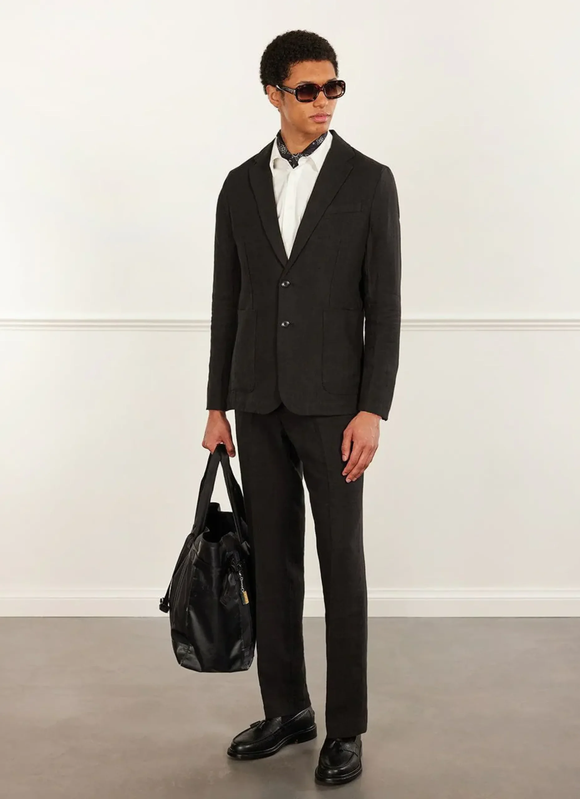 Percival Linen Blazers & Jackets|Race Day Suits^Tailored Linen Blazer Black