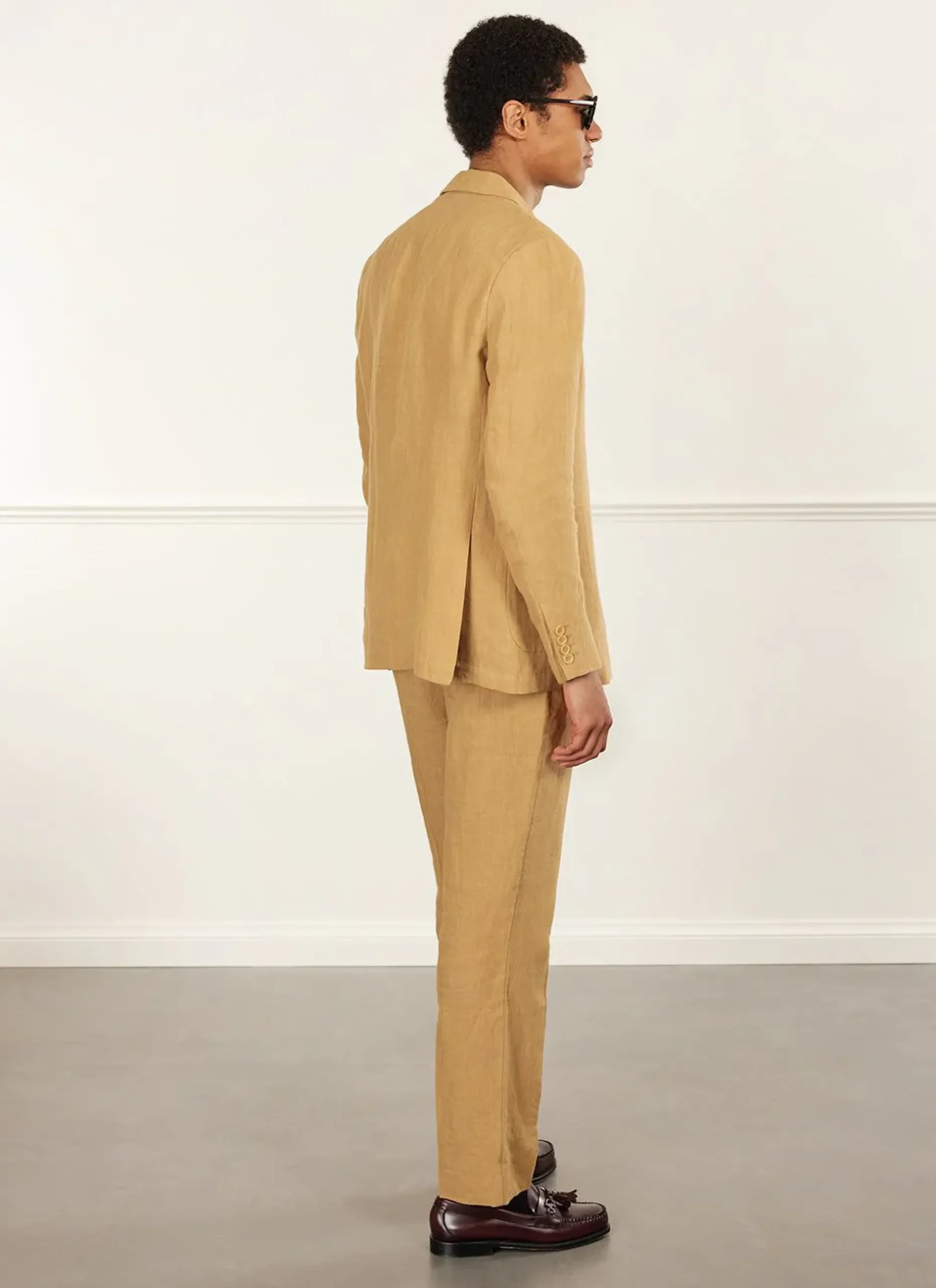 Percival Linen Blazers & Jackets|Race Day Suits^Tailored Linen Blazer Camel