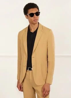 Percival Linen Blazers & Jackets|Race Day Suits^Tailored Linen Blazer Camel