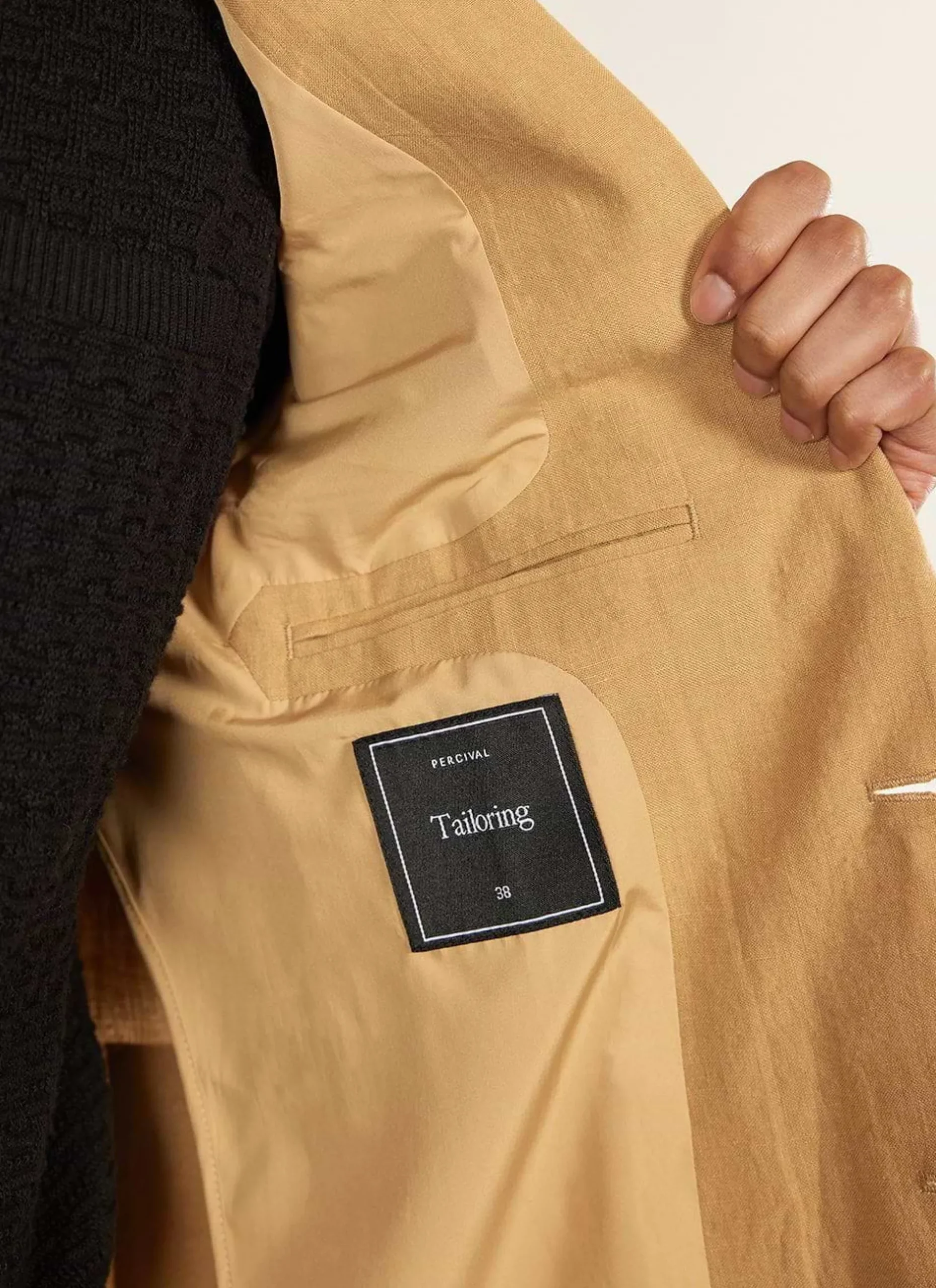Percival Linen Blazers & Jackets|Race Day Suits^Tailored Linen Blazer Camel