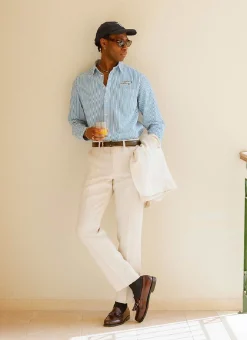 Percival Linen Trousers|Suit Trousers^Tailored Linen Trousers Cream
