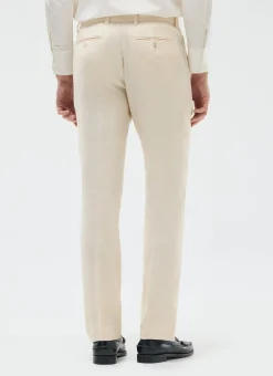 Percival Linen Trousers|Suit Trousers^Tailored Linen Trousers Cream