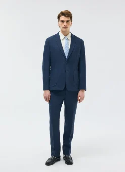 Percival Linen Trousers|Suit Trousers^Tailored Linen Trousers Navy