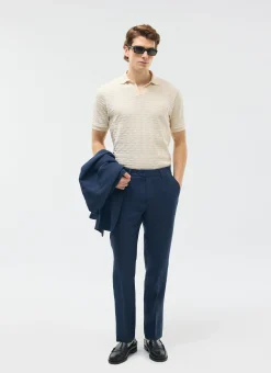 Percival Linen Trousers|Suit Trousers^Tailored Linen Trousers Navy
