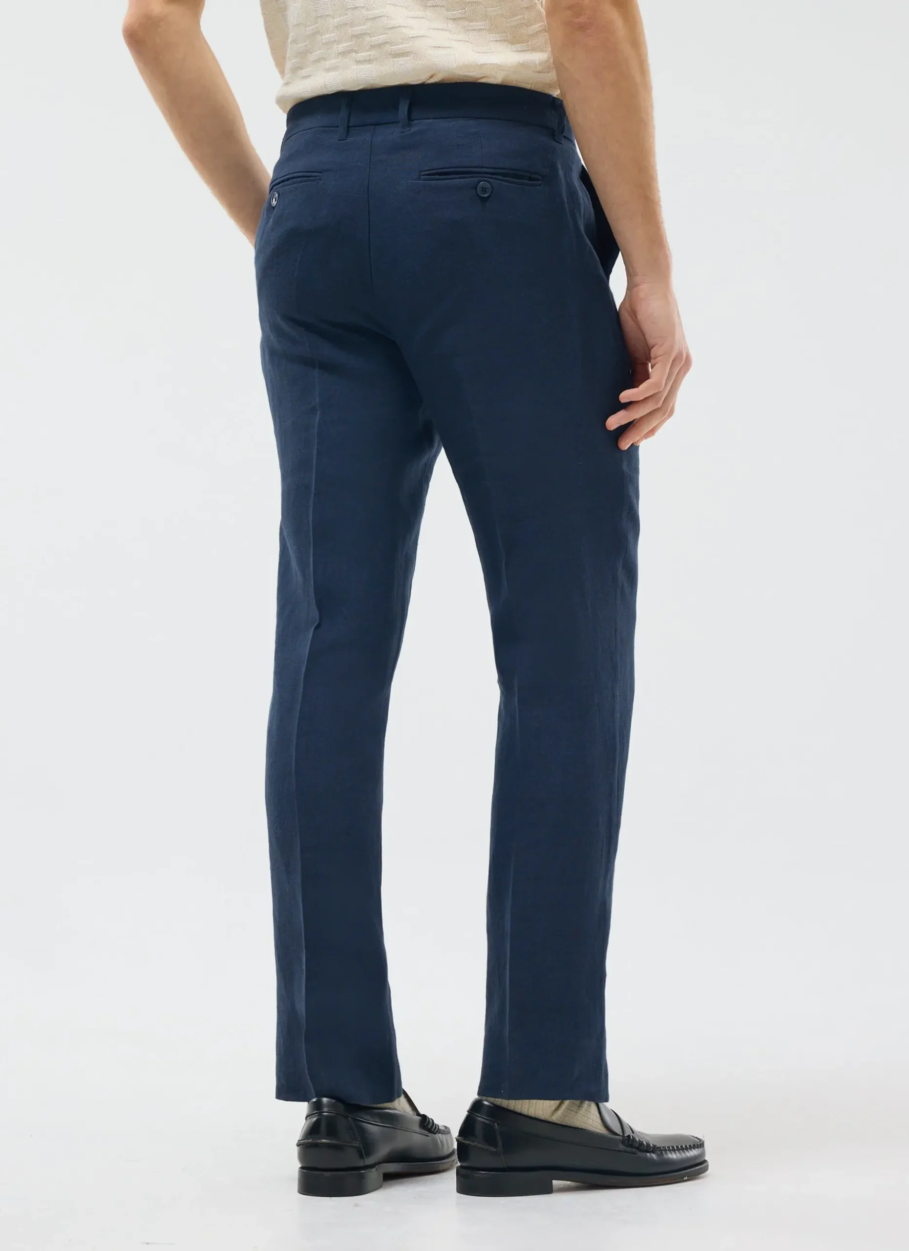 Percival Linen Trousers|Suit Trousers^Tailored Linen Trousers Navy